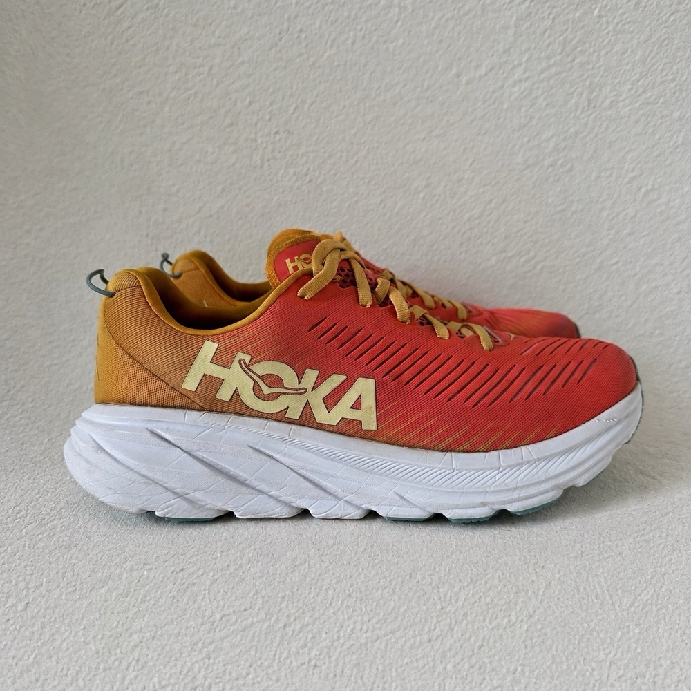 Hoka One One HOKA Rincon 3 Camellia Radiant Yellow Womens Sz 9.5 Running Shoes